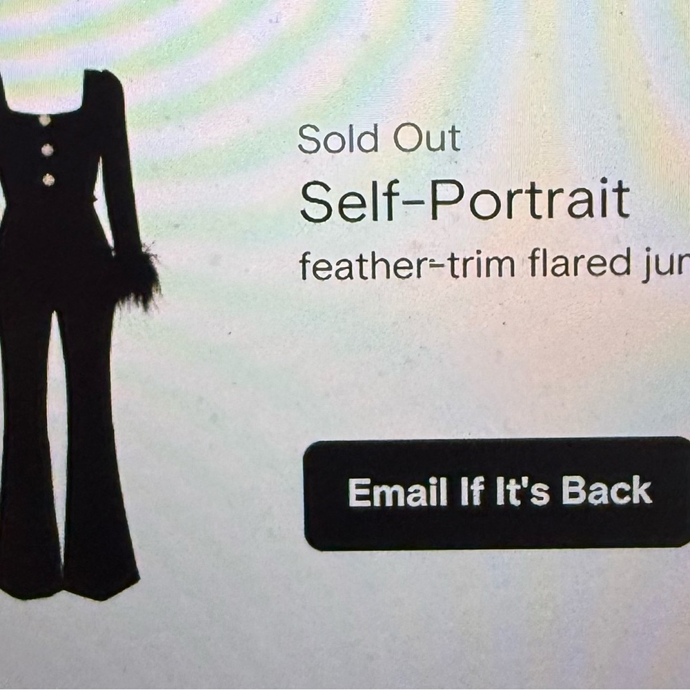 Self Portrait Black crepe feather Women's Jumpsuit, NWT, size 6 sold out online - Picture 6 of 8